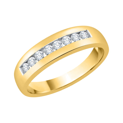 KATARINA 1/2 cttw Channel Set Lab Grown Diamond Wedding Band in 14K Gold