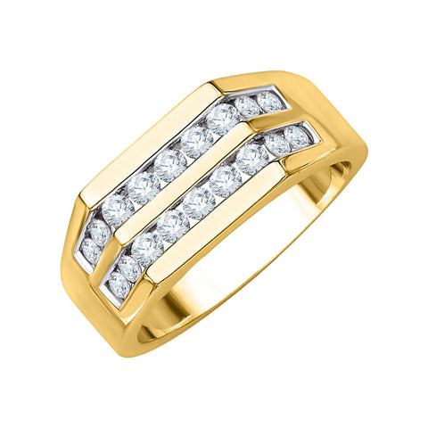 KATARINA 1 cttw Lab Grown Diamond Men's Wedding Band in 14K Gold