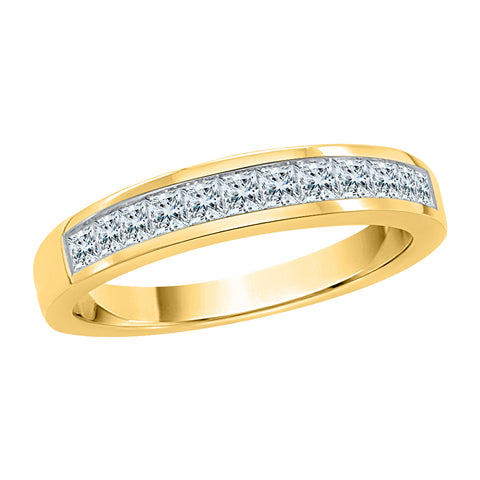 KATARINA Princess Cut Diamond Wedding Band (1/4 cttw, H-I, I2-I3)