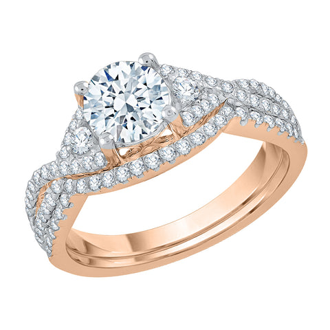 KATARINA 1 3/8 cttw Diamond Bridal Set