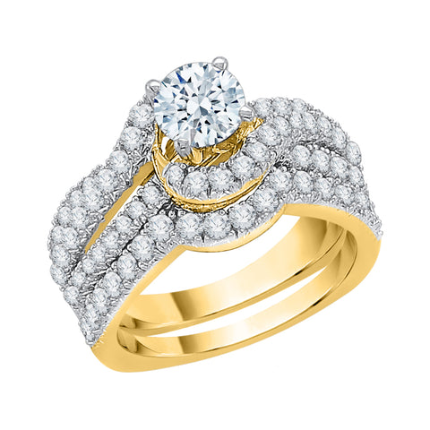 KATARINA 1 3/4 cttw Diamond Solitaire Bridal Set