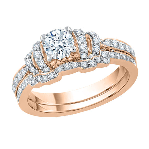 KATARINA 1 1/4 cttw Diamond Solitaire Bridal Set