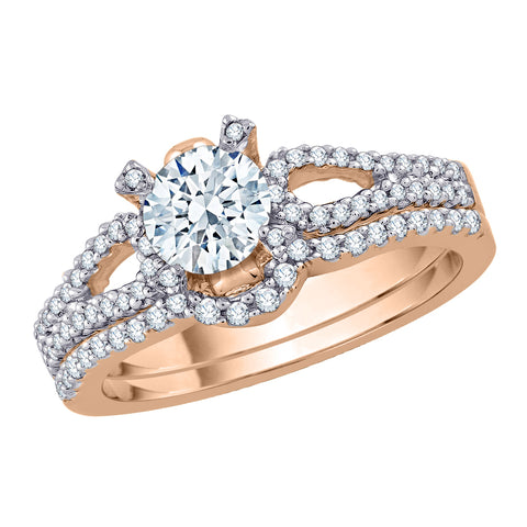 KATARINA 1 cttw Diamond Solitaire Bridal Set