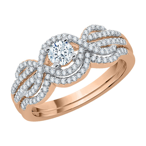 KATARINA 3/4 cttw Multi-Row Diamond Bridal Set