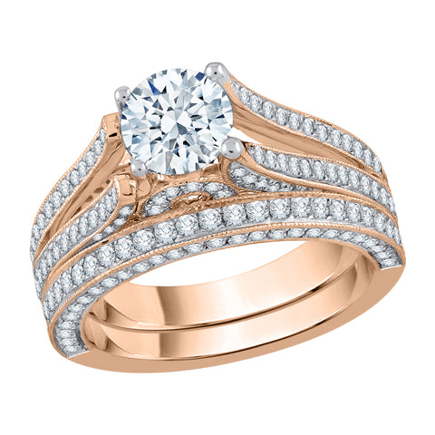 KATARINA 2 2/3 cttw Diamond Solitaire Bridal Set