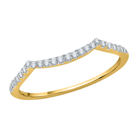 KATARINA 1/5 cttw Diamond Curved Wedding Band