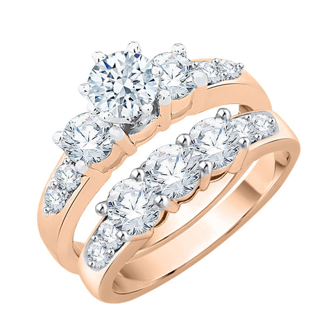 KATARINA 2 1/2 cttw Diamond Bridal Set