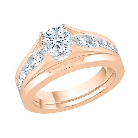 KATARINA 7/8 cttw Solitaire Diamond Bridal Set