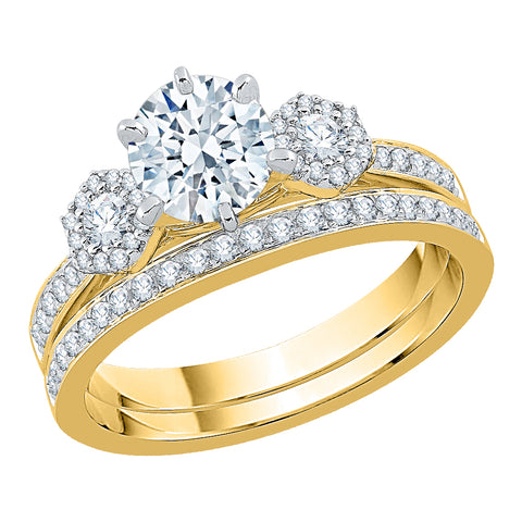 KATARINA 1 3/8 cttw Diamond Bridal Set