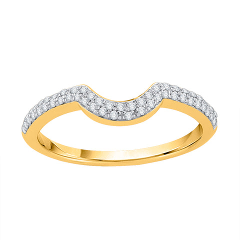 KATARINA 1/6 cttw Diamond Curved Wedding Band