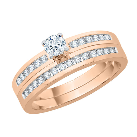 KATARINA 3/8 cttw Solitaire Diamond Bridal Set