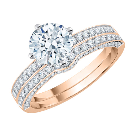 KATARINA 1 3/4 cttw Diamond Solitaire Bridal Set