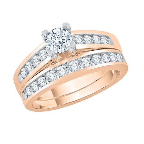 KATARINA 1 cttw Diamond Solitaire Bridal Set