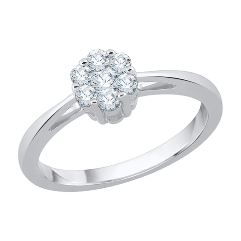 KATARINA 1/4 cttw Diamond Cluster Engagement Ring