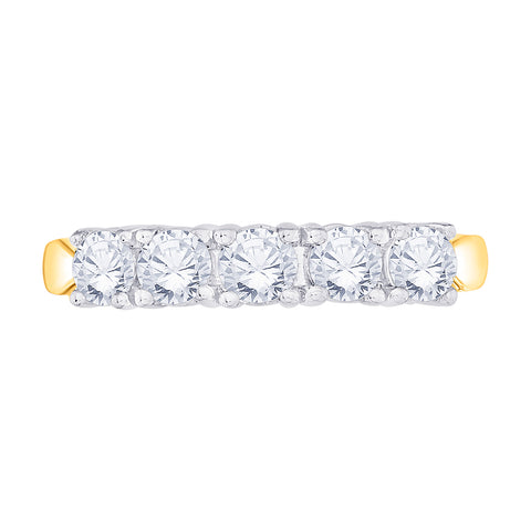 KATARINA 1 cttw Five Diamond Anniversary Band