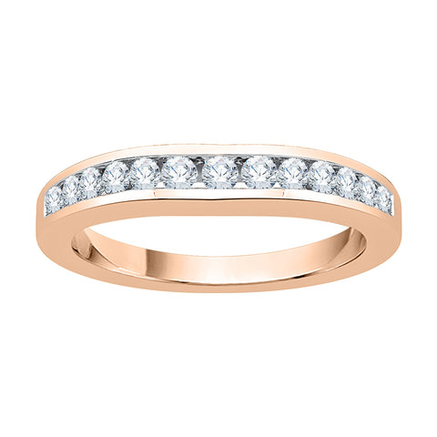 KATARINA Channel Set Diamond Wedding Band (1/8 cttw)