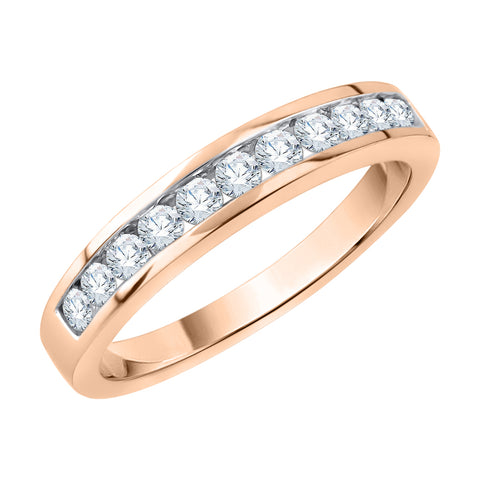 KATARINA Channel Set Diamond Wedding Band (1 cttw)