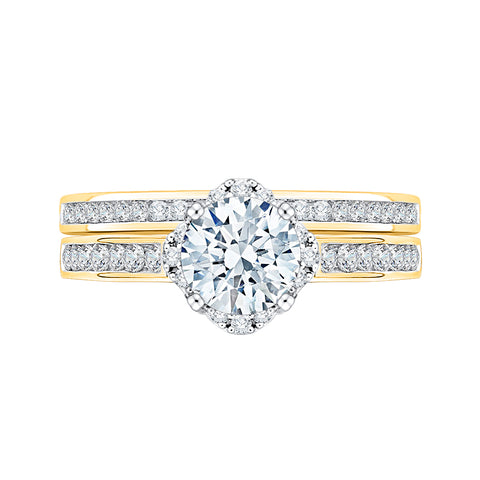 KATARINA 1 1/2 cttw Diamond Solitaire Bridal Set