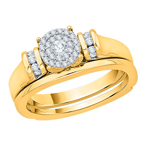 KATARINA 1/3 cttw Diamond Halo Bridal Set