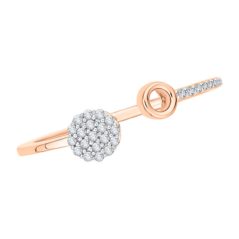 KATARINA 1/10 cttw Diamond Cluster Cuff Ring