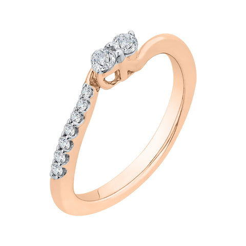 KATARINA 1/5 cttw Diamond Curved Promise Ring
