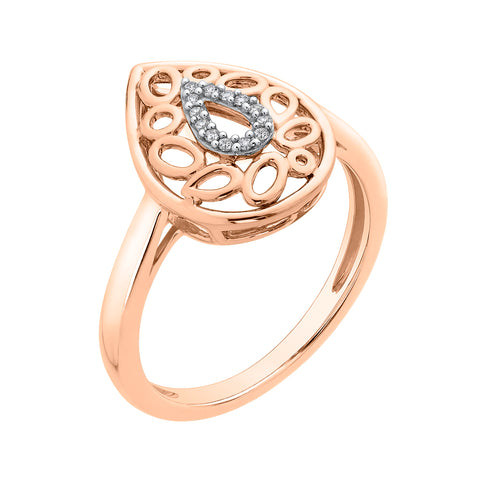 KATARINA 1/20 cttw Diamond Teardrop Fashion Ring