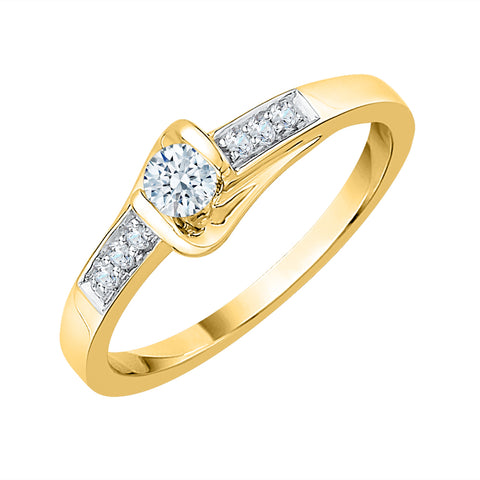 KATARINA 1/5 cttw Diamond Curved Promise Ring