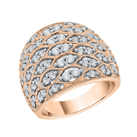 KATARINA 1 3/8 cttw Diamond Dome Fashion Ring
