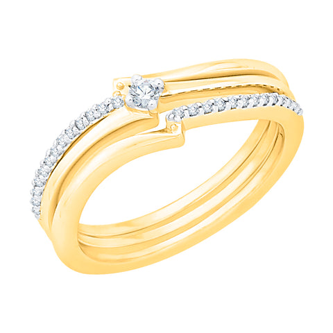 KATARINA 1/6 cttw Diamond Solitaire Trio Bridal Set