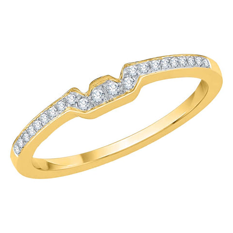 KATARINA 1/10 cttw Diamond Curved Wedding Band