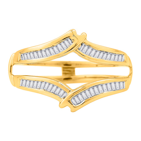 KATARINA 1/3 cttw Baguette Cut Diamond Channel Set Bypass Wrap