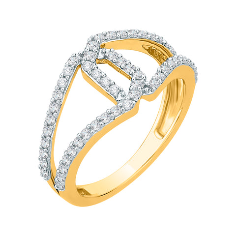 KATARINA 1/2 cttw Diamond Split Shank Intertwined Fashion Ring