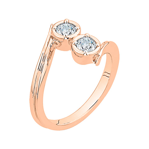 KATARINA 1/5 cttw Diamond Bypass Fashion Ring
