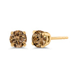 KATARINA 1/2 cttw Brown Champagne Diamond Earring Studs