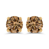 KATARINA 1/2 cttw Brown Champagne Diamond Earring Studs