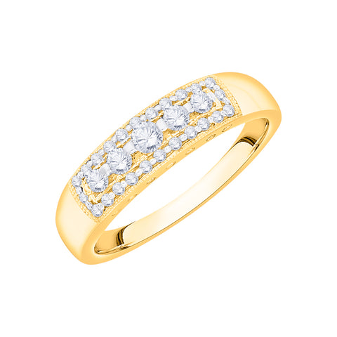 KATARINA Diamond Wedding Band (1/3 cttw)