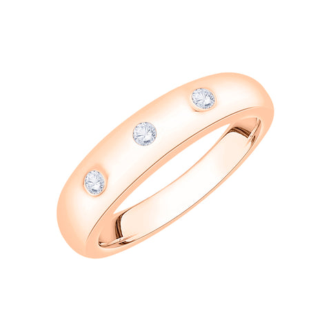 KATARINA Bezel Set Diamond Wedding Band (1/10 cttw)