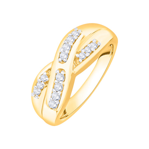 KATARINA Prong Set Diamond Twisted Fashion Ring (1/5 cttw)