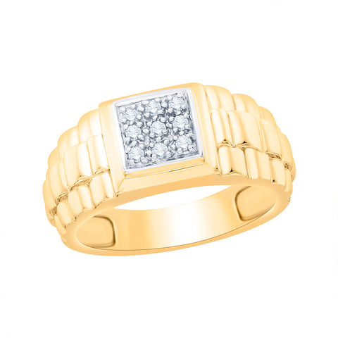 KATARINA 1/6 cttw Prong Set Cluster Diamond Men's Ring