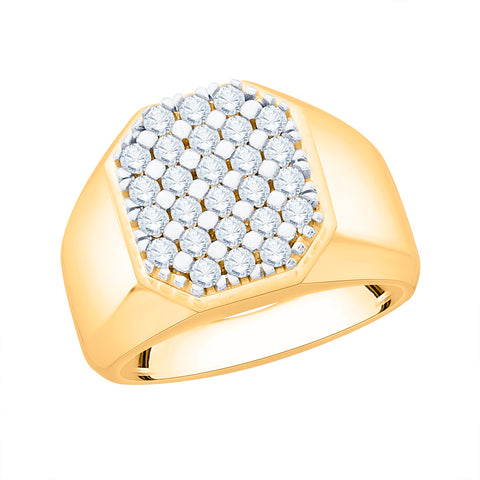 KATARINA 1 cttw Diamond Cluster Men's Ring