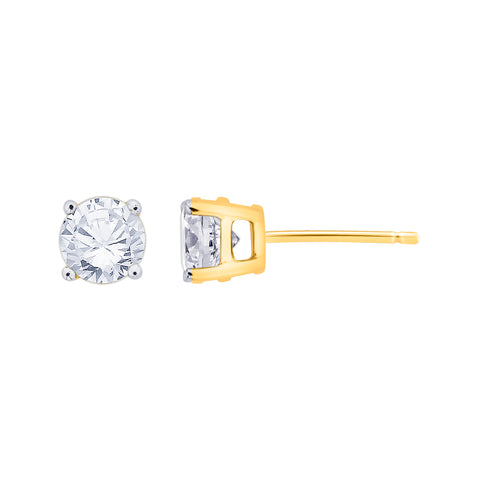 KATARINA 3/4 cttw Prong Set Diamond Stud Earrings