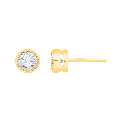 KATARINA 3/8 cttw Bezel Set Diamond Stud Earrings