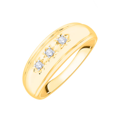 KATARINA 1/10 cttw Bezel Set Diamond Fashion Ring