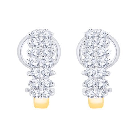 KATARINA 2 cttw Prong Set Diamond Hoop Earrings