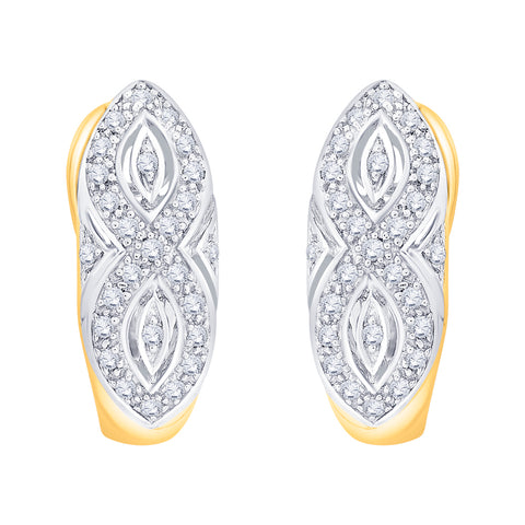 KATARINA 1/2 cttw Prong Set Diamond Infinity Hoop Earrings