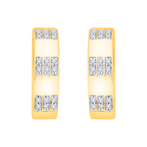KATARINA 1/4 cttw Prong Set Diamond Huggie Earrings