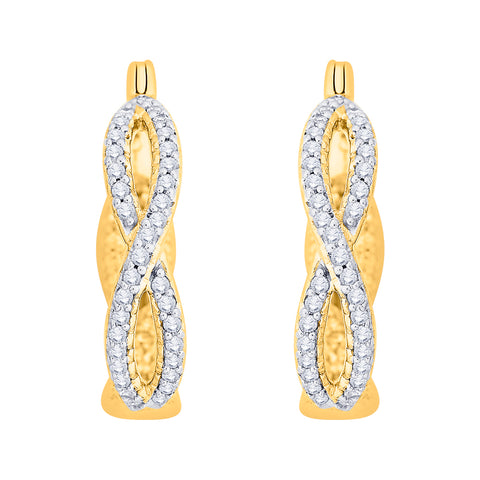 KATARINA 1 cttw Prong Set Diamond Infinity Hoop Earrings