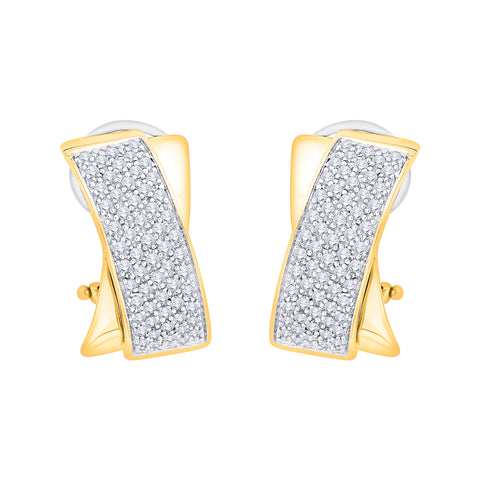 KATARINA 1 1/10 cttw Pave Set Diamond Fashion Earrings
