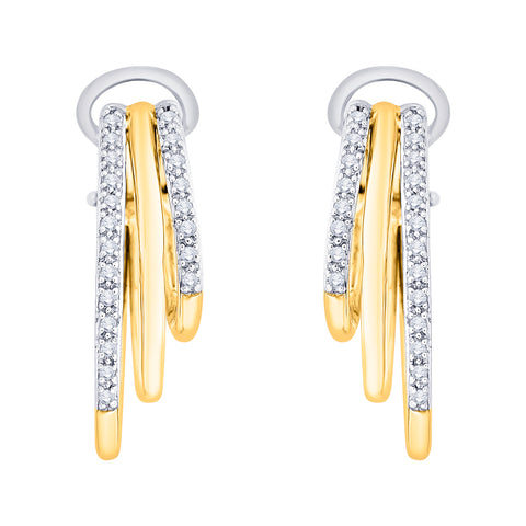 KATARINA 1/2 cttw Prong Set Diamond Hoop Earrings