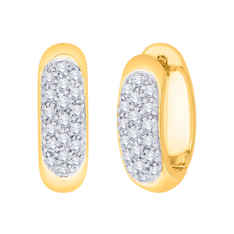 KATARINA 1/2 cttw Prong Set Diamond Huggie Earrings